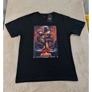 Godzilla vs King Ghidorah T-Shirt Men L Black 1991 Movie Poster Graphic 4 NEW DM